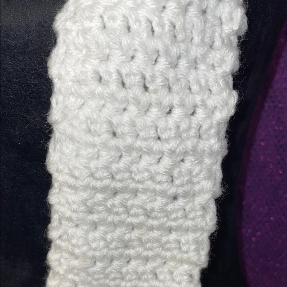 White Crochet Scarf - Picture 2 of 4